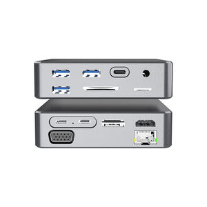 Station d'accueil USB-C Type-C 12-en-1 avec LAN Gigabit 1000 Mbps pour Windows 10/11 Pro, Linux – Idéale pour le bureau, la maison et les ordinateurs portables/de bureau - Product Image 1