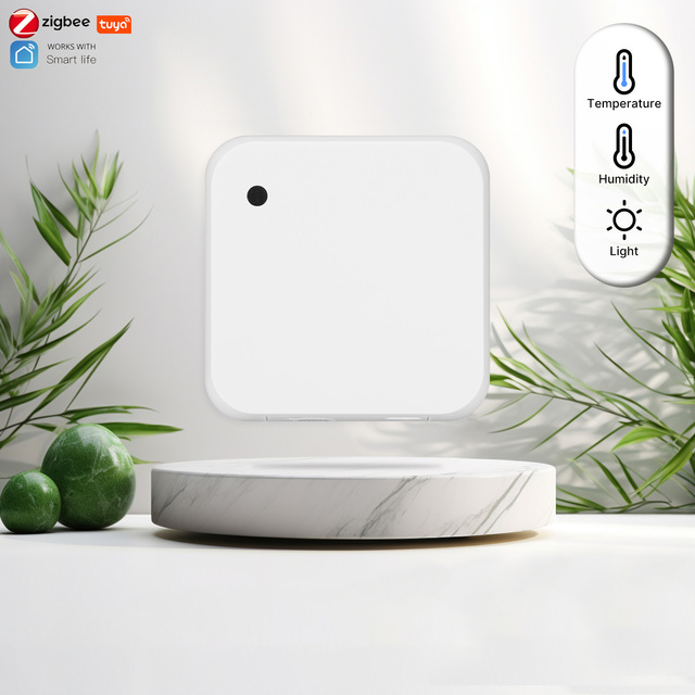 2026 Temperature Humidity Sensor Light Smart Home Tuya APP Monitoring Zigbee Sensor Rotatable Design Universal Use Smart Switch