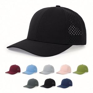 Casquettes de baseball unisexes sportives 2024, 6 panneaux, séchage rapide, imperméables, avec trous découpés au laser, logo personnalisé, 100 % polyester – Meilleures ventes en gros - Product Image 2