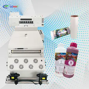 Cowint impressora digital automática dtf 4 cabeças i3200 cabeça de impressão 60cm dtf impressora a jato de tinta máquina de impressão com agitador de pó