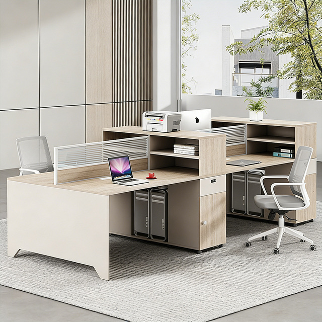 BGZ-008X Simplified Staff Desk, Current Staff Workstation, Computer Desk, Work Desk, Screen Office Desk and Chair Combination