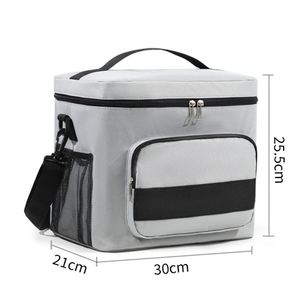 Eco-friendly Reusable Insulated 600D Oxford Modern Lunch Bag Silk Screen Printed Custom <b>Logo</b> Durable Promotional Gift - Product Image 4