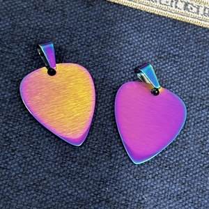 Pendentif Guitare Vierge en Gros Or Noir Bleu Arc-en-ciel Couleurs Variées Breloque DIY - Product Image 4