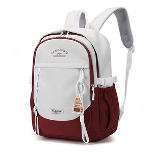 2024 Junior lycée filles sacs à dos Design de mode couleur contrastée sac à dos grande capacité loisirs voyage sac à dos - Product Image 5
