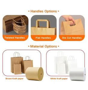 Bolsa de Papel para Compras en Oferta, Bolsa de Papel Kraft Marrón con Logotipo Personalizado para Llevar - Product Image 2