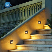 Luces LED Impermeables para Escaleras, Pequeñas y Cuadradas, con Lámpara de Escalón de Aluminio e Iluminación Lateral de Esquina