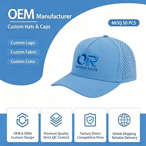 Gorra Snapback Unisex Personalizada de 6 Paneles, 100% Poliéster, Visera Plana, Impermeable, Estilo Hip Hop con Orificios Láser para la Playa - Product Image 1
