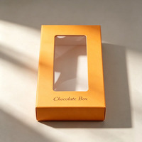 Boîte à chocolat pliable avec fenêtre, en matériau recyclable de qualité alimentaire 6/8 12/16/24, design personnalisé