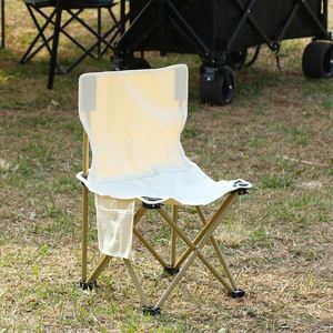 Chaise pliante de style lune portable en métal avec logo personnalisé pour l'extérieur - Product Image 1