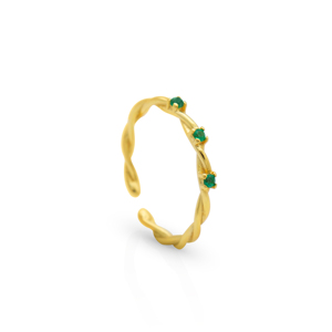 Chris April auf Lager 925 Sterling Silber Minimalist ische Mode verstellbare drei Stein Fingerringe