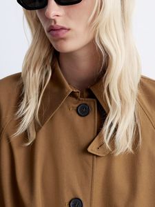 Best Selling Single Breasted Temperament <strong>Lady</strong> Long Trench <strong>Coat</strong> New Designed Turn-down Collar Belted <strong>Car</strong> <strong>Coat</strong> - Product Image 2