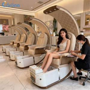 Poltrona Pedicure Elettrica di Lusso per Massaggio Plantare <span class=keywords><strong>Spa</strong></span> in Pelle Anti-Acetone per Arredamento Salone Unghie - Product Image 1