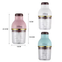 Hachoir à légumes portable 700 ml en acier inoxydable semi-automatique, écologique, robot culinaire multifonctionnel, mini-mixeur solide