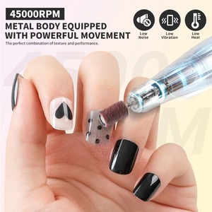 Lime à ongles électrique professionnelle 45000 tr/min, perceuse à ongles électrique rechargeable, lime à ongles silencieuse pour <span class=keywords><strong>manucure</strong></span>, outil de salon - Product Image 2