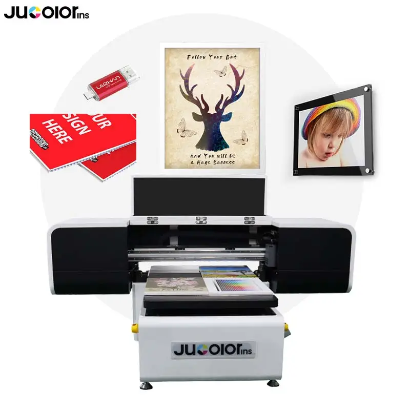 Jucolor 6090 10 Color Inkjet Printer Uv Printing Machine A1 Flatbed Uv Printer