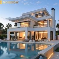 Knowdow Villa Hoofdpoort Moderne Automatische Aluminium Oprit Poort Hele Huis Custom 3d Render & Productie Cad Design