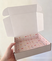 Haute qualité écologique imprimé logo carton ondulé Kraft blanc papier avion boîte courrier boîte d'expédition pour cadeau