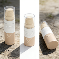 Emballage cosmétique jetable et rechargeable pour lotion, soin de la peau, flacon pompe sans air 5ml 10ml 15ml