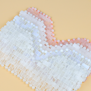 Strumento di bellezza per il massaggio degli occhi per la cura della pelle all'ingrosso della fabbrica di pietre preziose maschera di <span class=keywords><strong>giada</strong></span> al quarzo <span class=keywords><strong>rosa</strong></span> in <span class=keywords><strong>pietra</strong></span> naturale - Product Image 6