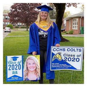 Letrero de Jardín de Plástico PP con Foto Personalizada de la Clase de 2025, con Estaca en Forma de H, para Promoción Inmobiliaria y Artículos para Fiestas - Product Image 6