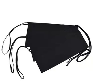 Demi-tabliers noirs unisexe avec poches, <span class=keywords><strong>pour</strong></span> la cuisine, la pâtisserie, le restaurant, les serveurs, les serveuses et les chefs, avec logo OEM <span class=keywords><strong>personnalisé</strong></span>, style artistique - Product Image 2