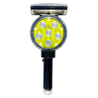 Solarbetriebene Verkehrssignalleuchte Gelbes LED-Warnlicht Rotes Blinklicht Langlebiges PC-Material IP66 Wasserdicht 1000m Sichtweite