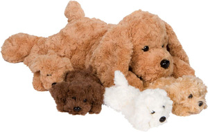 Perro de Peluche de Alta Calidad con 4 <span class=keywords><strong>Cachorros</strong></span> en el Vientre, Lindos Peluches y Juguetes de Peluche para Niñas y Niños - Product Image 4