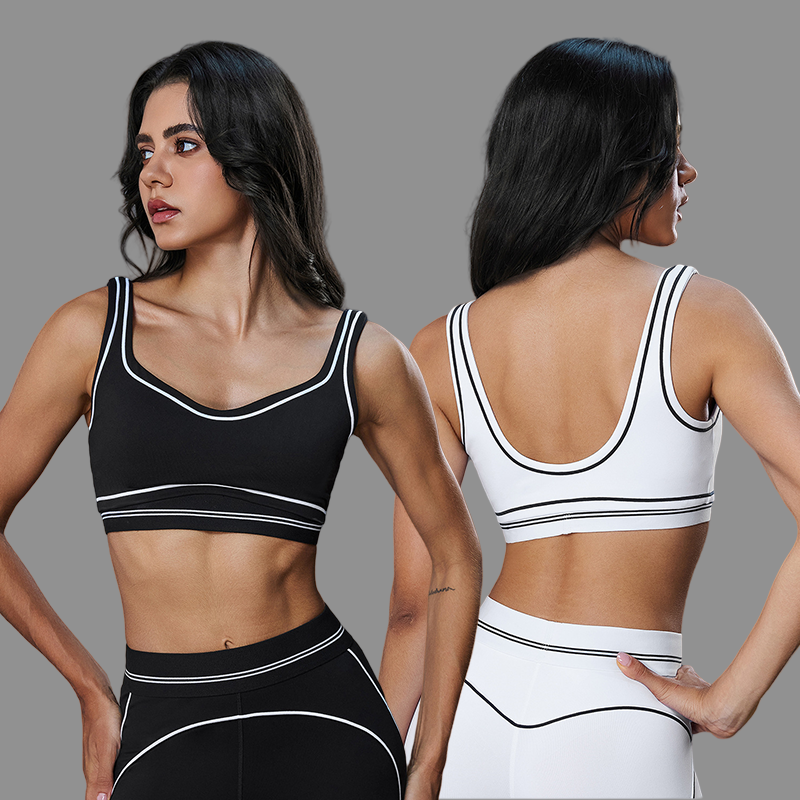 Wholesale Customization Yoga Bra U-shaped Beauty Back Training Fitness Sports Bra Top With Chest Pad For Women