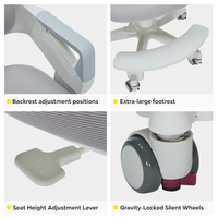 Chaise d'étude ergonomique pour enfants, écologique, portable, légère, durable, en plastique, design moderne, avec fonctions de sécurité pour une utilisation à domicile