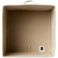 Meilleure vente Style de luxe noir pliable tissu Cubes de stockage organisateur toile matériel avec poignées