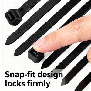 Сверхпрочный одноразовый нейлоновый 66 самоблокирующийся стяжка на молнии 300 мм двойные гибкие манжеты с двойной фиксацией - Product Image 2