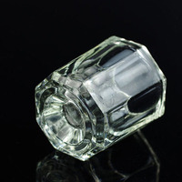 En gros, coupelle en verre pour nail art, récipient pour liquide acrylique, bol pour dissolvant de vernis gel, coupelle à ongles en cristal