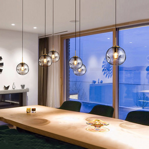 Lampe suspendue moderne de luxe en verre texturé pour salle à manger, salon, chambre à coucher, style nordique, Dropshipping Shopify - Product Image 2