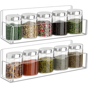 Ensemble de pots à épices Caifan, 9 pouces, lot de 2, organisateur mural en acrylique, récipient à condiments pour la cuisine - Product Image 1