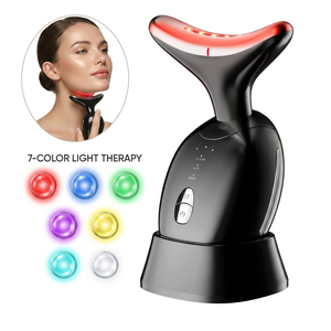 Outil de sculpture du <span class=keywords><strong>visage</strong></span> et du cou à 7 couleurs, masseur facial vibrant rechargeable, <span class=keywords><strong>appareil</strong></span> anti-rides, masseur facial liftant - Product Image 1