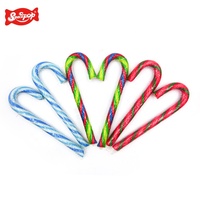 Custom Factory Stick Lollipop Long Canes Crutch Shaped Hard Candy Fruity Flavored with Box Decoration for Christmas Good Selling