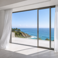 Ventana Corredera de Aleación de Aluminio con Doble Vidrio Templado, Diseño de Pantalla a Medida para Ventilación de Apartamentos y Casas Modernas