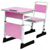 Ensemble de chaises de table d'étudiant moderne hauteur réglable bureau en bois et métal pour l'école primaire meubles durables en acier, fer et plastique