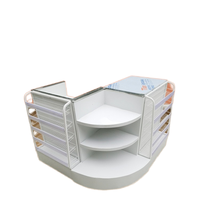 Comptoir de caisse de supermarché HongMing Display, écologique, durable, à 2 compartiments, pour magasin de proximité, comptoir de réception d'angle