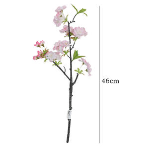 Rama de Flores de Cerezo Artificiales al por Mayor, Decoración para Bodas, Longitud Total 46 cm - Product Image 5
