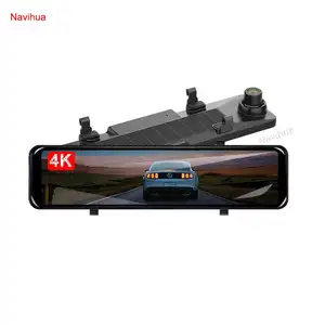 Navihua Car Dual Lens HD 1080p Car Front Rear View Mirror DVR Cameras Driving Recorder Dash Cam Touch Screen Car Black Box