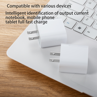 Bloc de chargeur mural USB C 20W Chargeur rapide double port Chargeur de type C Adaptateur de prise de charge rapide Compatible avec iPhone
