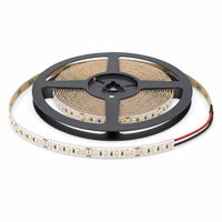 Bande lumineuse LED 12V 2835 168 LED/m 10mm 3000K Blanc chaud Ra80 IP20 Certifiée CE RoHS Rouleau de 5m Télécommande Dimmable Résidentiel