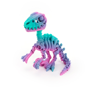 3D Printed Velociraptor Dinosaur Skeleton Series Handcrafted Plastic Glass Toy Decorations Fun and Creative Frozen Characters - Product Image 1