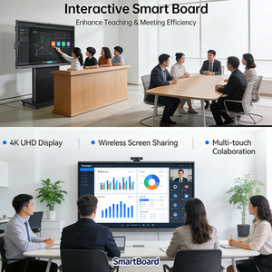 98-Inch 4K 20-Point Touch 120Hz Interactive Flat Panel <b>Whiteboard</b> for School Teaching Office Meetings Smart Board Conference Use - Product Image 3