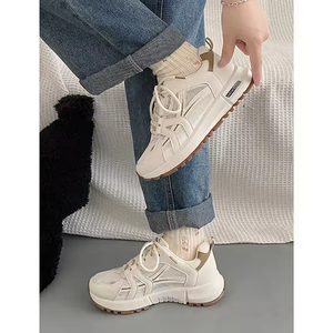 Men's Sporty Casual Lace-Up <b>Shoes</b>-Soft-Sole Sports Board Design Mesh Upper Breathable Waterproof Retro Lightweight Anti-Slip - Product Image 1