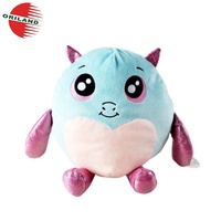 Jouet en peluche hibou mignon, accessoire lumineux de couleur rose clair