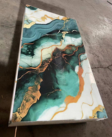 Panel de PVC con Acabado Brillante para Interiores, Diseño de Mármol, 4x8 Pies, 2mm/3mm, Lámina de PVC con Efecto Mármol 3D para Decoración de Paredes, Precio al por Mayor