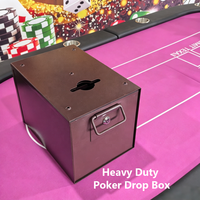 Boîte à jetons de poker en métal de qualité supérieure, grande capacité, fixation sous table, poignée sécurisée et fiable, outil de casino