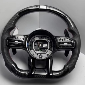 Volant en fibre de carbone LED pour Mercedes-Benz, mise à niveau du modèle ancien au style <span class=keywords><strong>AMG</strong></span>, W205 W167 <span class=keywords><strong>GLA</strong></span> GLC G E S Class W212 W213 W214 - Product Image 1